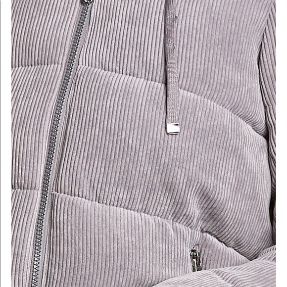 New Sam Edelman Funnel Neck Puffer Corduroy Cold Weather Coat - Picture 3 of 15